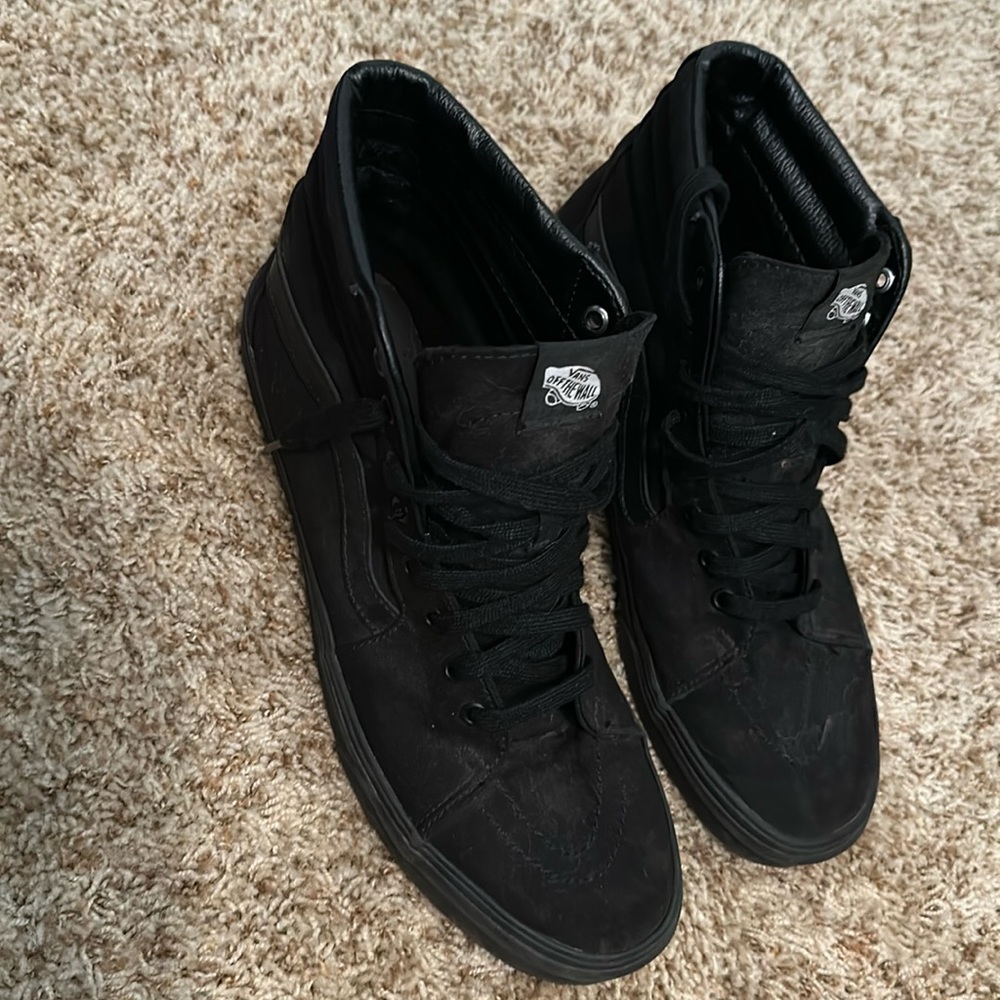Vans black on black high tops men’s US size 13
